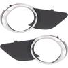 5203008010 5204008010 2Pcs Fog Light Trim Set For 2011-2017 Toyota Sienna Left & Right Black and Chrome