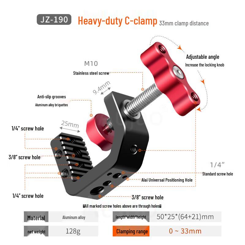 TEXIAN Multi-functional Photography Magic Arm C-Clamp Mount