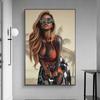 Abstract Sexy Tattood Women Art Poster Pop Art Girl Canvas Painting Street Art Picture