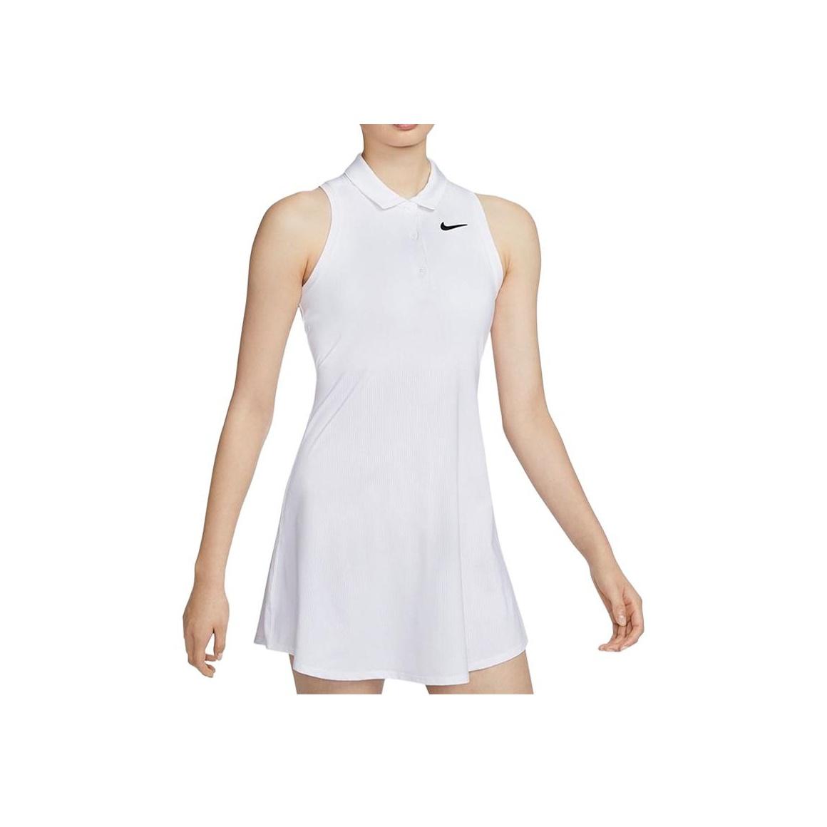 Nike Comfortable Breathable Simple Sports Casual Sleeveless Dress Women Dresses White CV4838-100 XL
