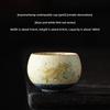 Porcelain Kung Fu Tea Cup Chinese Handmade Blossom Vintage Double Happiness Zen Office Ceramic Teacup Personal Meditation