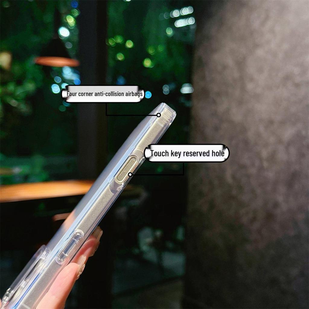 Acrylic Anti-Drop Phone Case for iPhone 17/16 Pro with Laser Heart Design