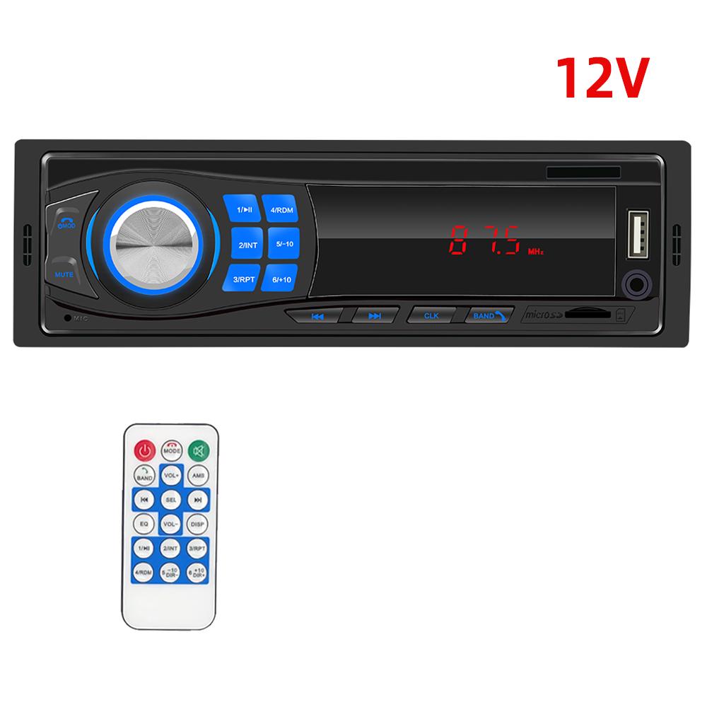 

HIPPBQCC Автомобильный радиоприемник 1Din стереоплеер FM MP3-плеер Цифровое Bluetooth-радио для автомобиля Стерео Аудио Музыка USB/SD с входом AUX на панели приборов