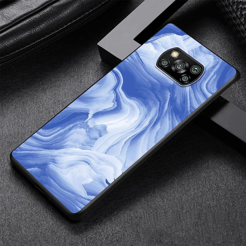 Color Luxury Marble Phone Case for Xiaomi Poco X3 NFC M3 X4 Pocophone F1 M4 Pro F3 GT Soft Silicone Black Cover Shell