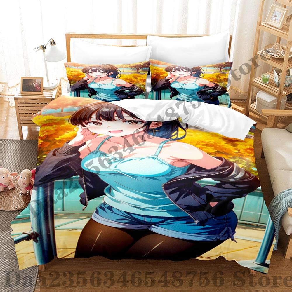 The Dangers In My Heart Ana Yamada Bettwäsche-Set Einzelbett Doppelbett Full Queen King-Size Maße Maße Bettwäsche-Set Erwachsene Menschen Schlafzimmer Bettbezug-Sets