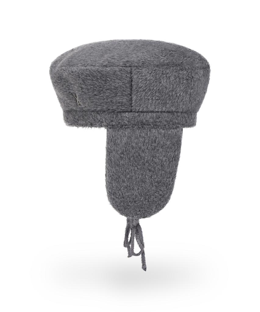 Bajal Va Studded Fly Wool Beret Grey
