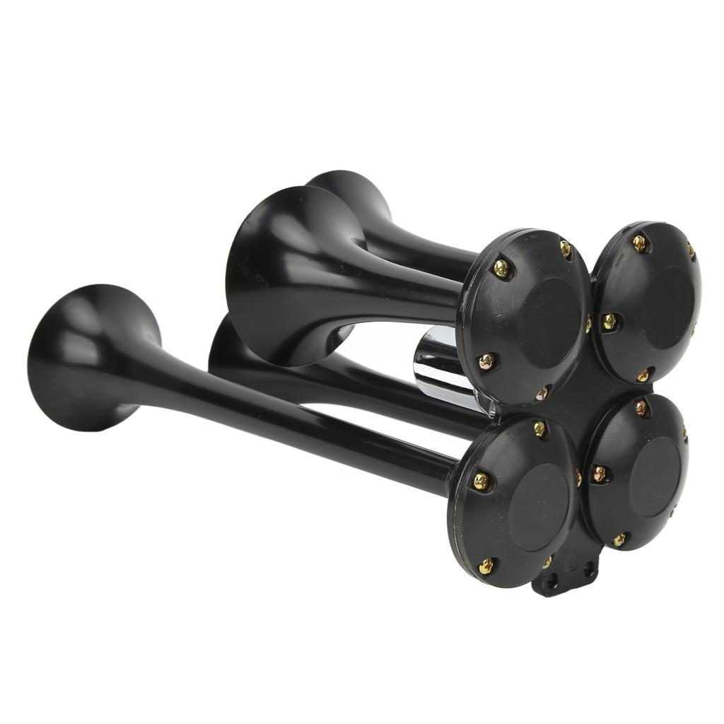 4 Trumpets Air Compressor Horn 150DB 12V Super Loud Universal Fit for Cars Trucks Boats Trains