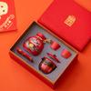 Haofeng 2025 Year of the Snake Lucky Bag Piggy Bank & Tea Set Gift Box