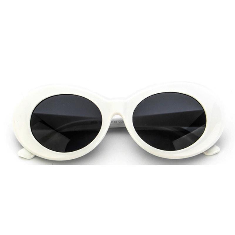 

Kurt Cobain Round Sun Glasses Fashion Retro Oval Style Sunglasses Woman Ladies White Black Vintage Feminino Other