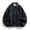 Fashion Trend New Men's Jacket Casual Loose Vintage Plus Size Overalls Lapel Coat