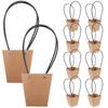 10pcs Flowers Bags Flowers Bouquet Carry Bag Box Florist Bags Party Treat Bags Shopping Bag
