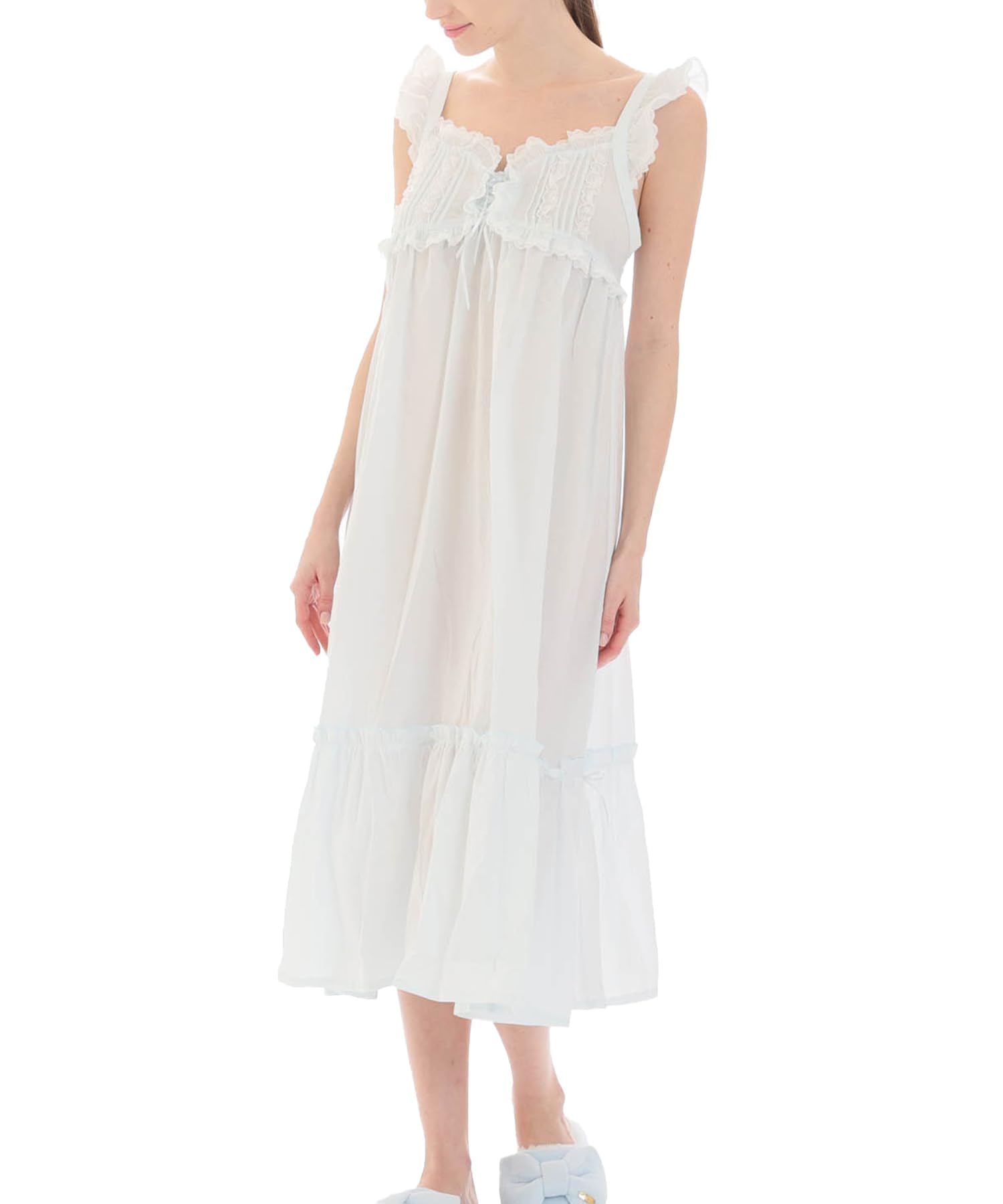 

Ночная сорочка Narue Классическая майка Размер M Женская 60/Платье из газона, Синий, синий