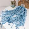 Spring And Summer French Thin Tie-Dye Linen Bandana Scarf Outdoor Beach Sun Protection Soft And Breathable Scarves Shawls