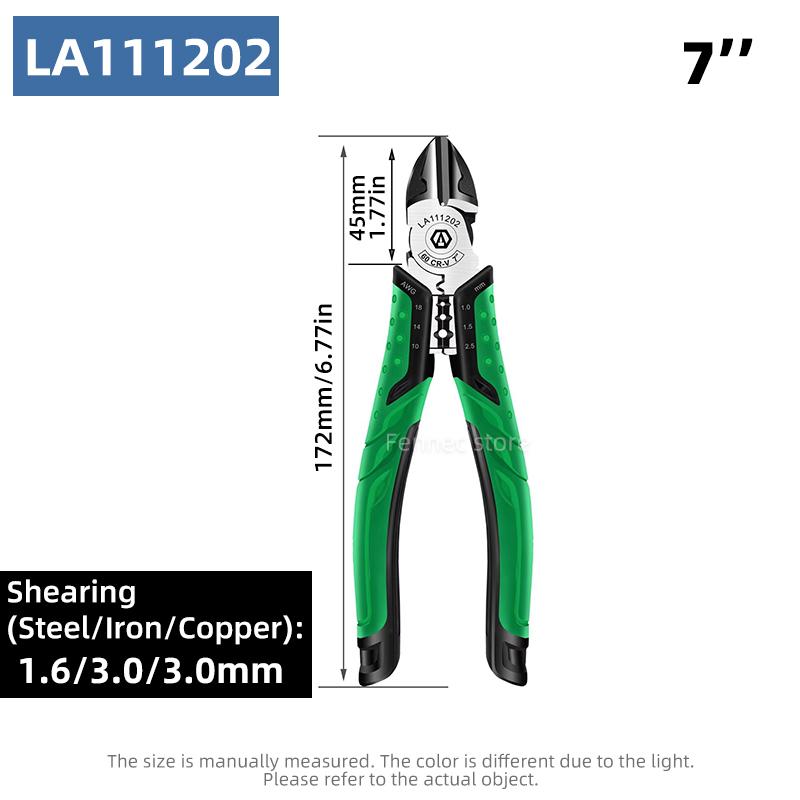LAOA Multifunction Wire Stripper Wire Cutters/Long Nose/Diagonal Nose Pliers 7-inch Electrician Hand Tools Industrial Grade