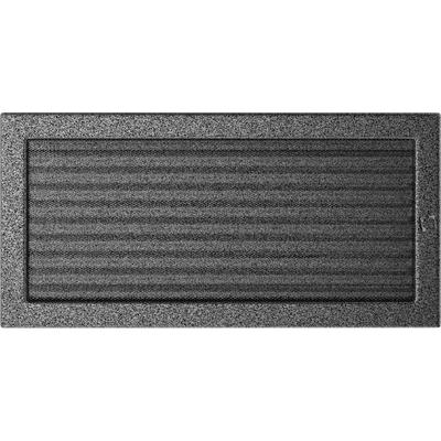 Vent Cover 22x45 Black and Silver with Blinds