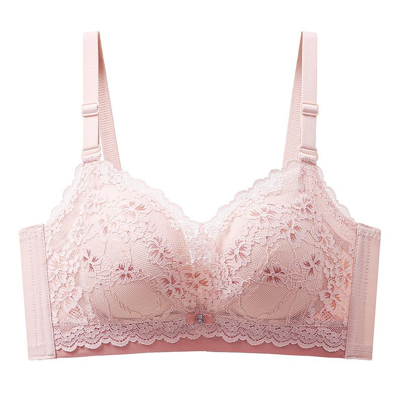 

Gather Underwear Women s Anti Slip Non Steel Ring Bra Push Up Bra 32/70A рожевий