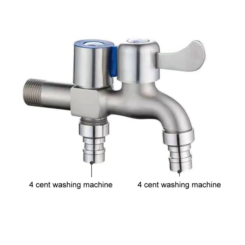 Double-head Design Washing Machine Tap Anti-corrosion Universal Water Outlet Faucet Thread One Into One Out
