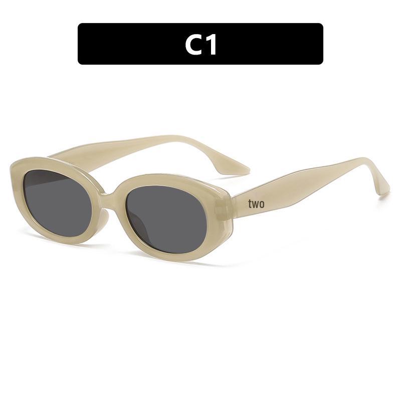 

Солнцезащитные очки в ретро овальной оправе: Тонкий, Высококлассный Уличный Стиль Версия Xiaohongshu As Shown