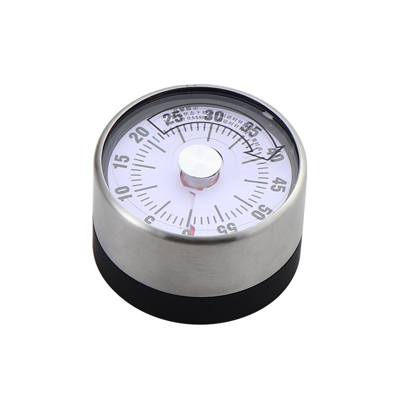 Stainless Steel Timer Kitchen Visual Mechanical Timer with Magnetic Baking Alarm Clock Countdown Reminder XH