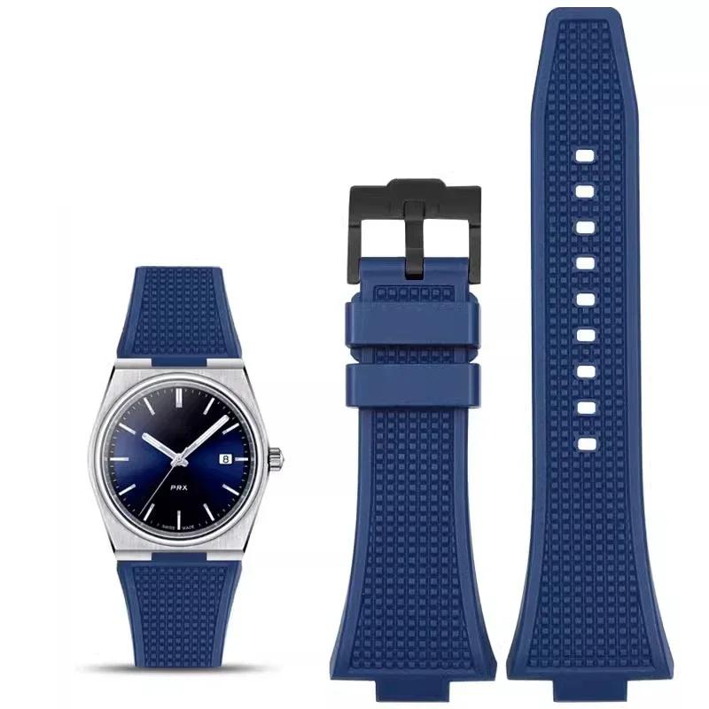 For Tissot PRX rubber strap T137 band Super Player 40mm men's bracelet watch strap T137407 T137410A replace wrist strap 27x12mm