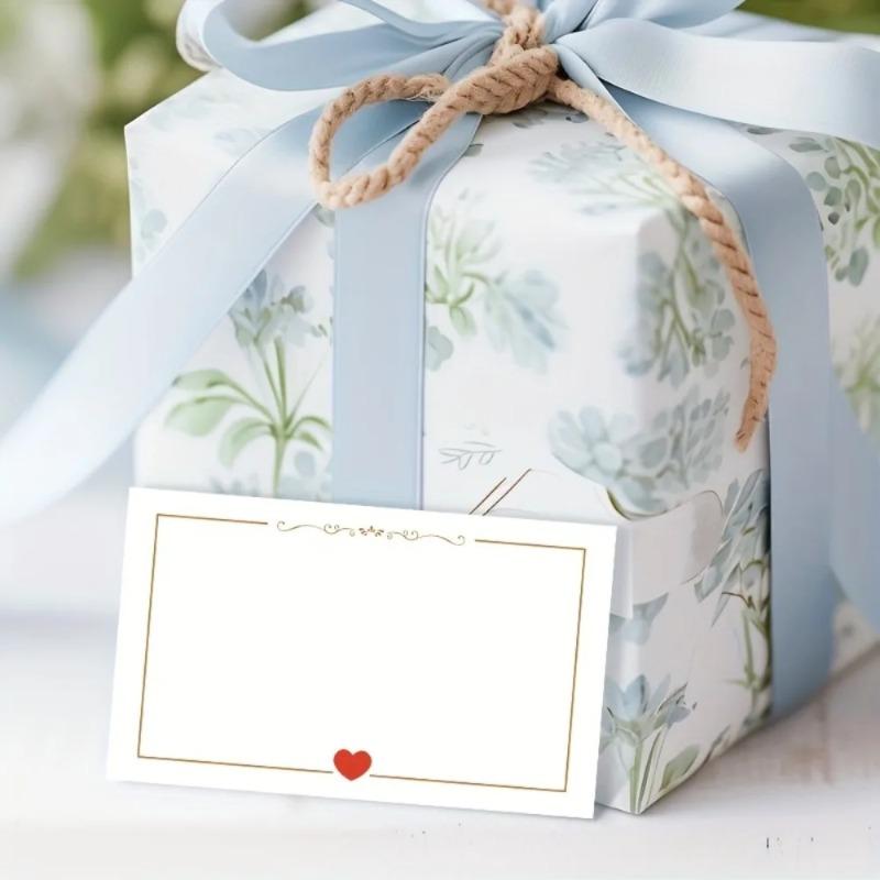 Heart Shaped Simple Blank Small Cards for Weddings Valentines Day Birthdays Anniversaries Festivals Gift Labels Message Card