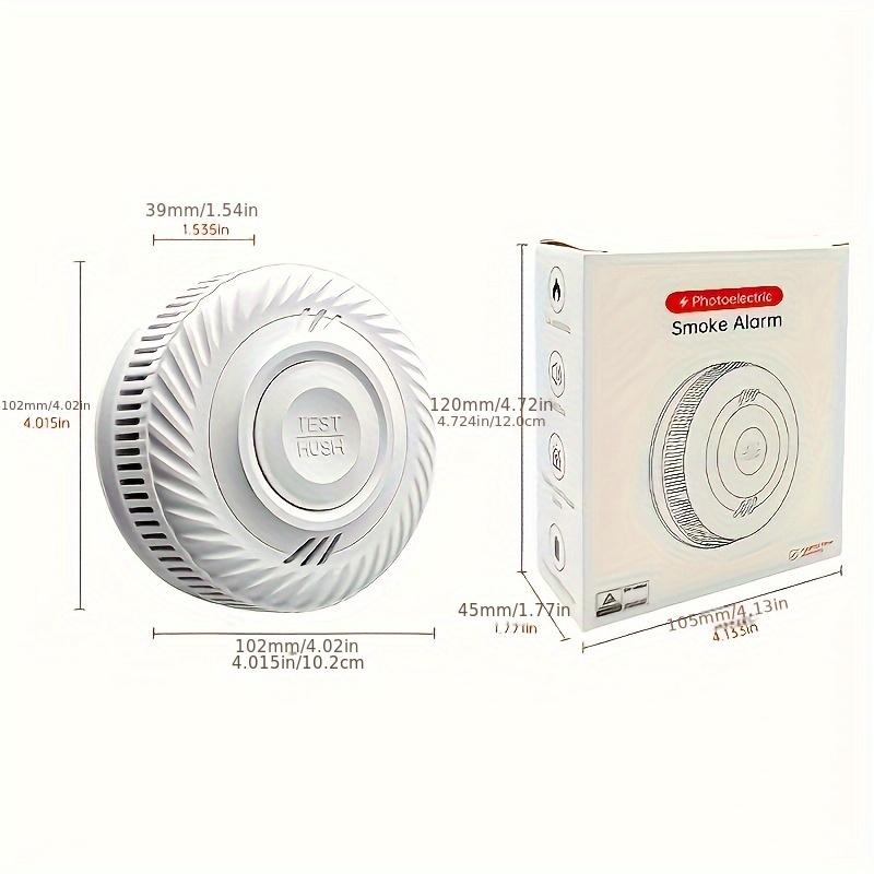 Tuya smoke detector, WiFi smart smoke detector, fire smoke detector, WiFi connection supports remote alarm information, dual sensors.