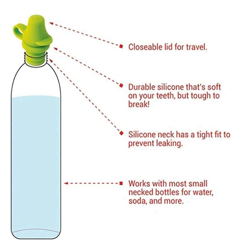 ABWR-10Pcs Portable No Spill Silicone Bottle Topper Spout Adapter With Water Leak Proof Bottle Bottle Topper Spout