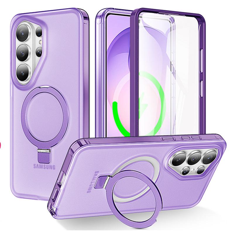 Funda para Samsung S26 ultra Magnética Con Soporte funda resistente Con Soporte Plegable A Prueba de Golpes Antihuellas carcasa Carga Inalámbrica