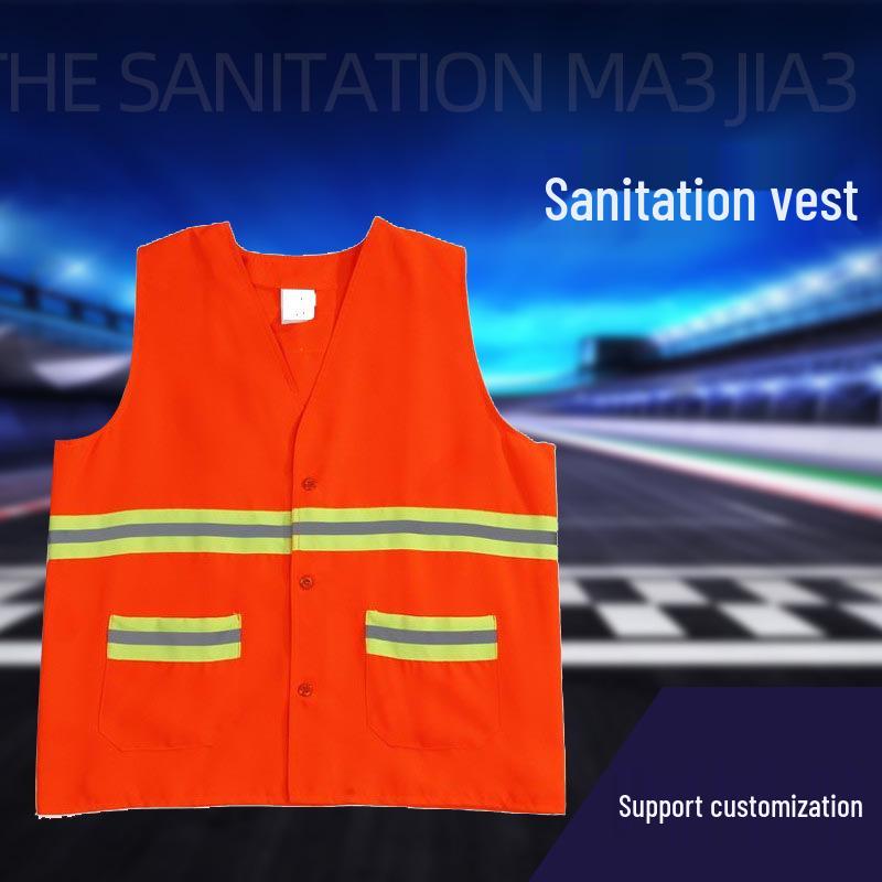 Yuezhiliang Reflexväst med flera fickor för bygg, renhållning och landskapsarkitektur