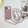 Case for iPhone 17 Pro - Silicone, Pink, With Lanyard