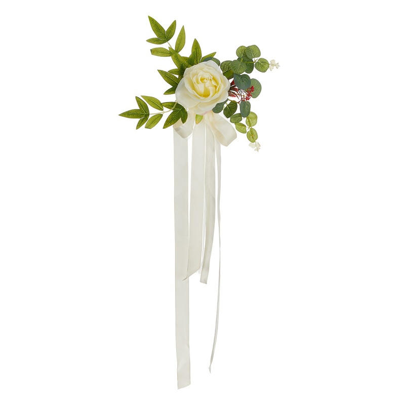 Outdoor Wedding Decoration Rose Chair Back Flower Wedding Car Mirror Flower Wedding Corridor Hotel Chair Back Flower