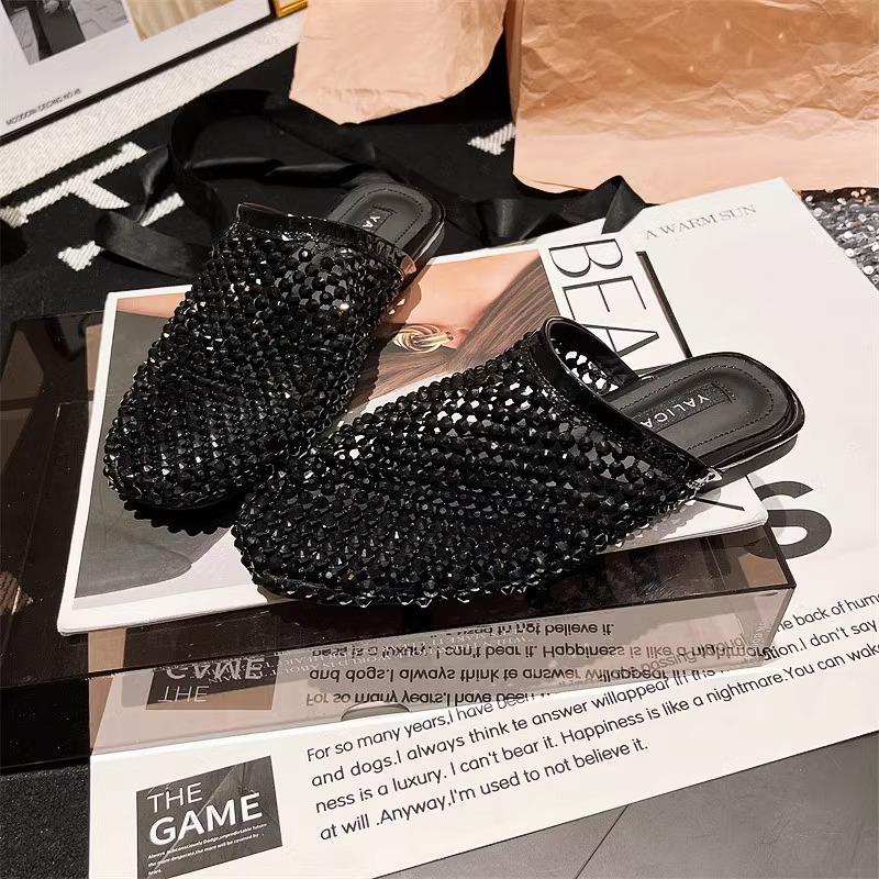 Dicksohlige Birken Schuhe Halbschuhe Damen Sommer Ein-Fuß-Schuh Wasser Diamant Zehentrenner