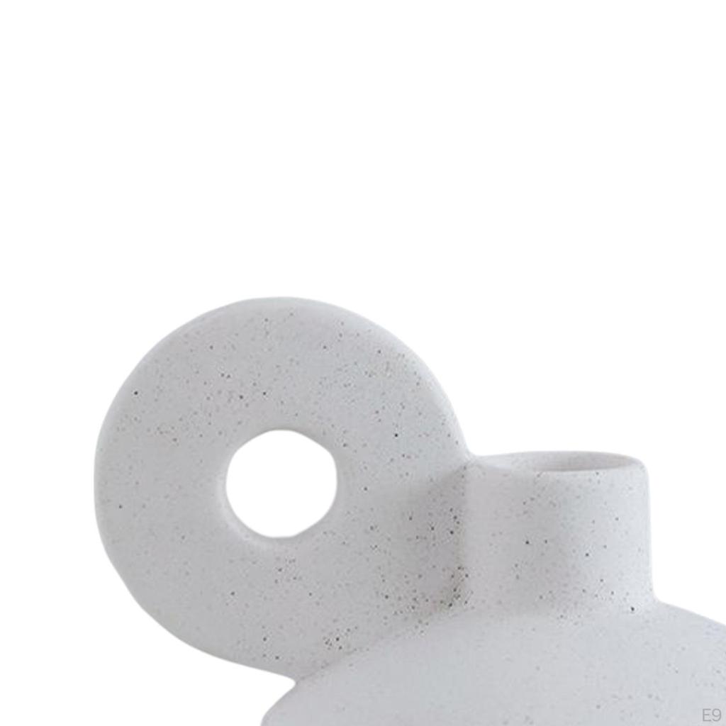 Minimalism White Color Ceramic Vase Table Centerpiece Art Flower for Dining Room Wedding Decor