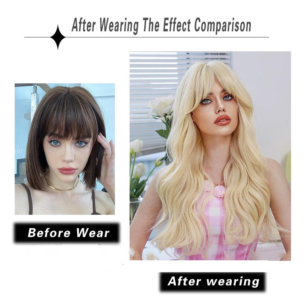 Perucă de simulare Barbie de Paște de Halloween pentru femei Perucă lungă și ondulată Cospaly Accesorii complete pentru frumusețe Perucă de decorare