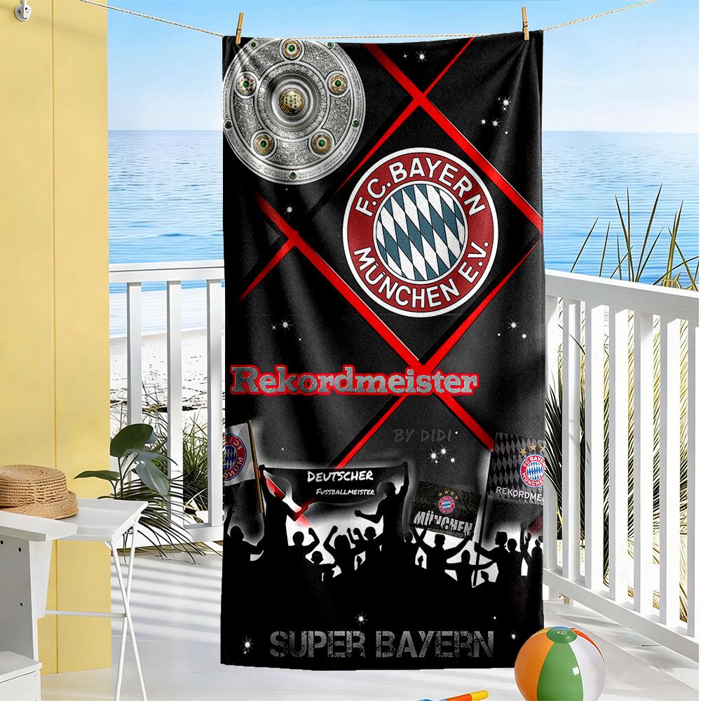 Bayern Munich Beach Towel Quick-Dry Soft Microfiber Comfortable Lightweight Suitable for Sports, Travel, Swimming, Yoga, Bathroom, Beach, And Pool