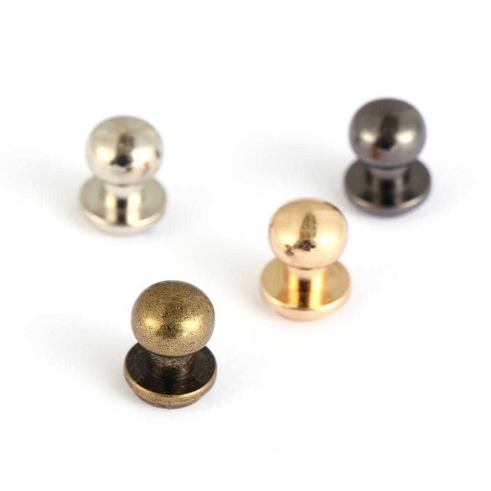 10Pcs Hot Sale Round Garment Rivets Monk Head Screws Brass Nail Cloth Button Bag Shoes Leather Crafts Sewing Accessories
