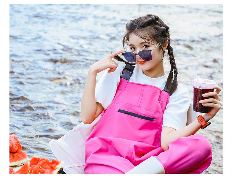 Women's Waterproof Wading Pants and Shoes - One-Piece Gold Suit, Small