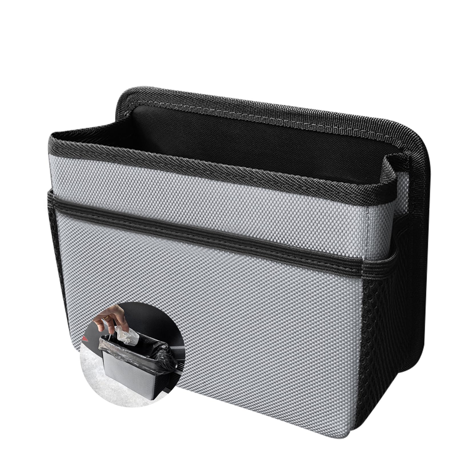 

Автомобильный мусор Многофункциональный, Автомобильный мешок для мусора, Автомобильный органайзер для хранения, Маленький, Большая вместимость, Подвесной Cover серый