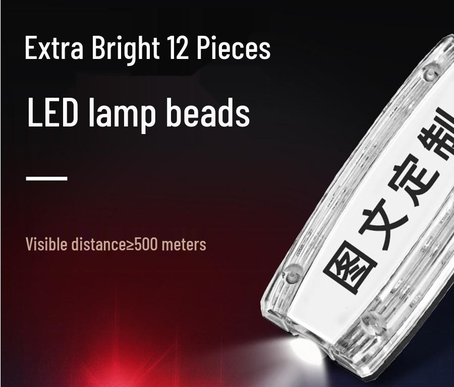 Waterproof Red-Blue LED Strobe Shoulder Flashlight for Property Management and Sanitation
