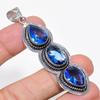 Tanzanite Quartz Gemstone 925 Sterling Silver Jewelry Pendant 2.76" KJ-97