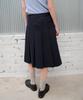 Leuba Cotton Chino Pleated Skirt - Classic Navy