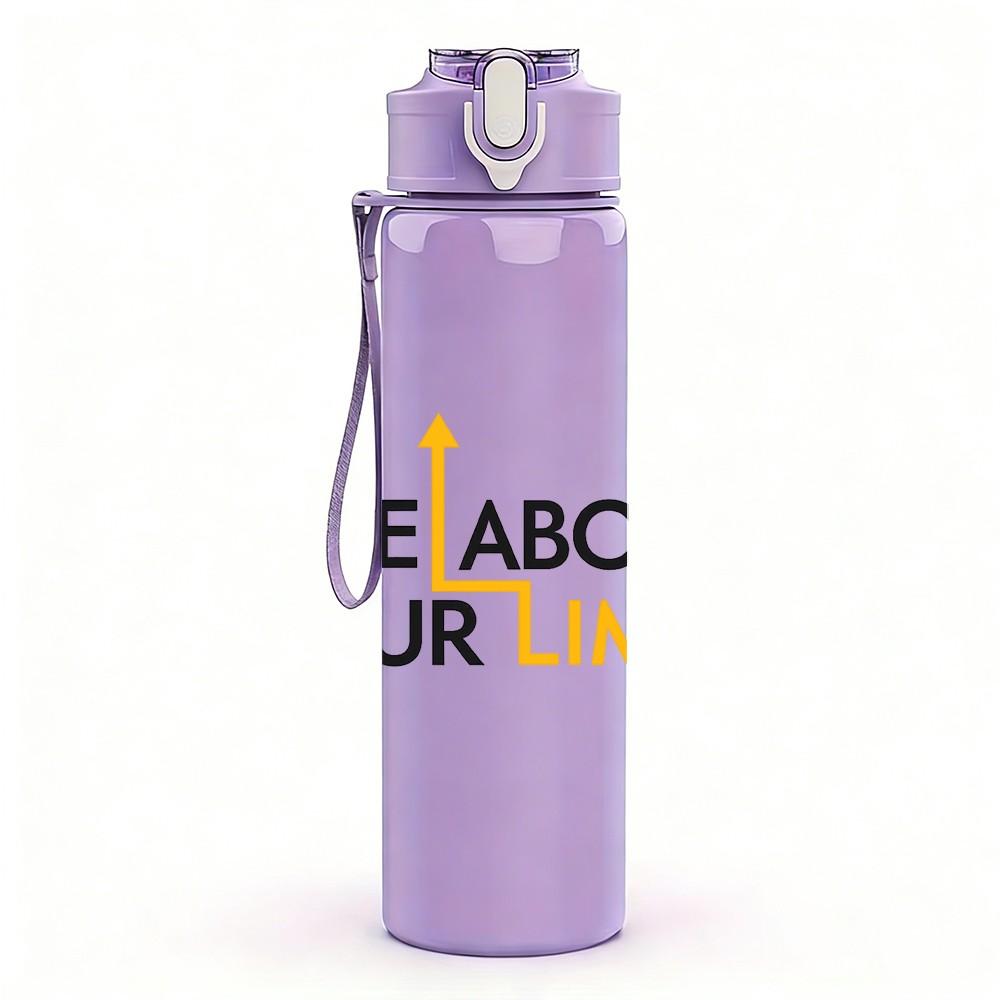 1PC Rise Above Your Limit Inspirational Quote Print 750ml Color Plastic Sports Water Bottle Leakproof Flip Straw Lid Suitable for Sports Office Use