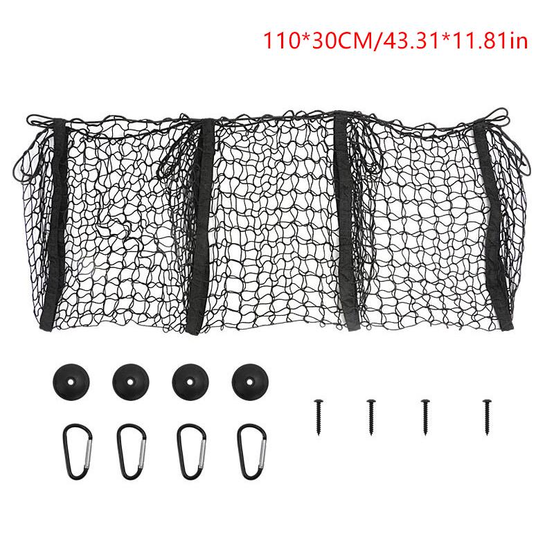 

3 кишені вантажна сітка еластична сітка-органайзер для зберігання в багажнику надміцна тримач для багажу з монтажним комплектом для позашляховика пікапа фургона L