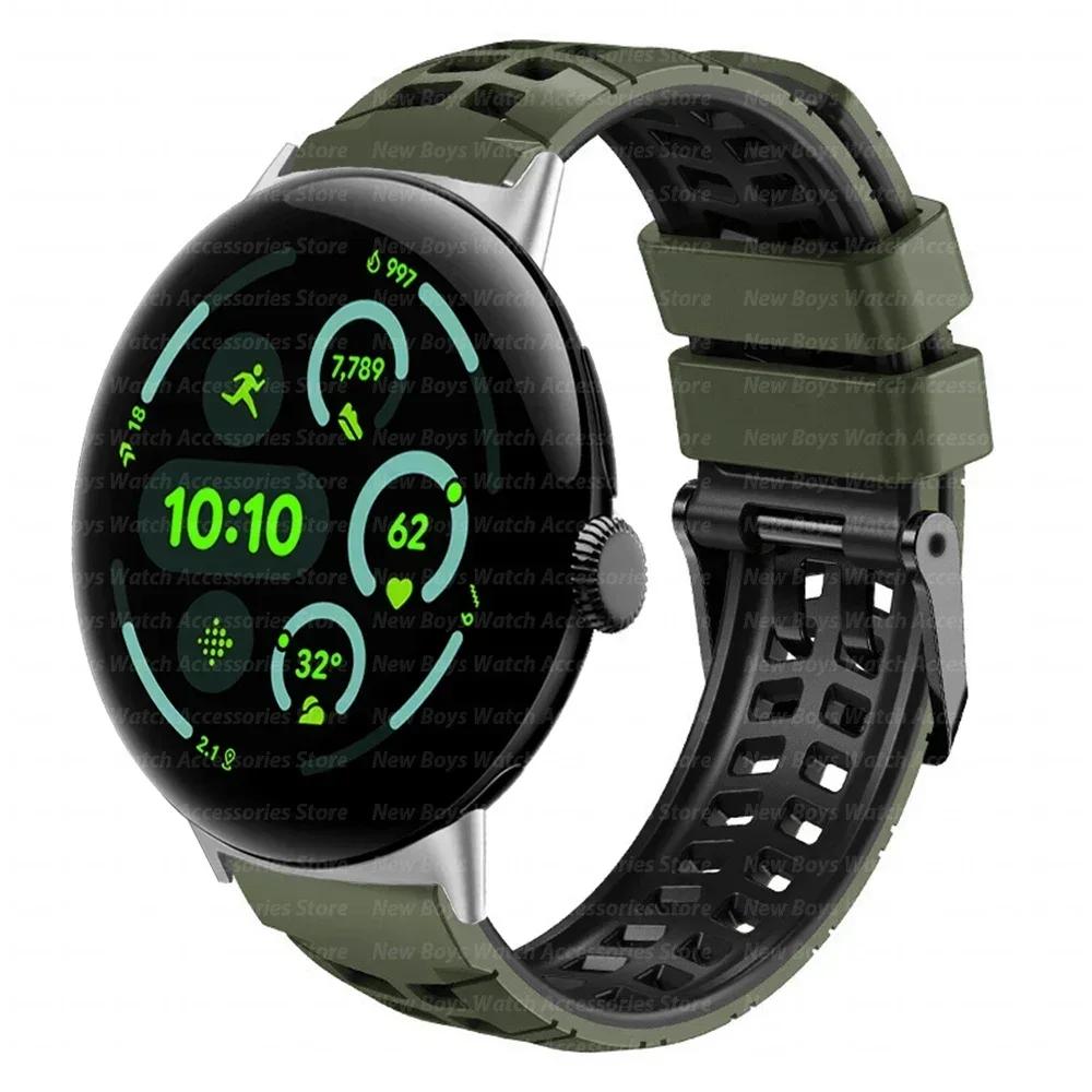 Silikonband für Google Pixel Watch 3 45mm Sportarmband für google pixel 3 PIXEL 45MM Correa Herren Armband Uhrenarmband Zubehör