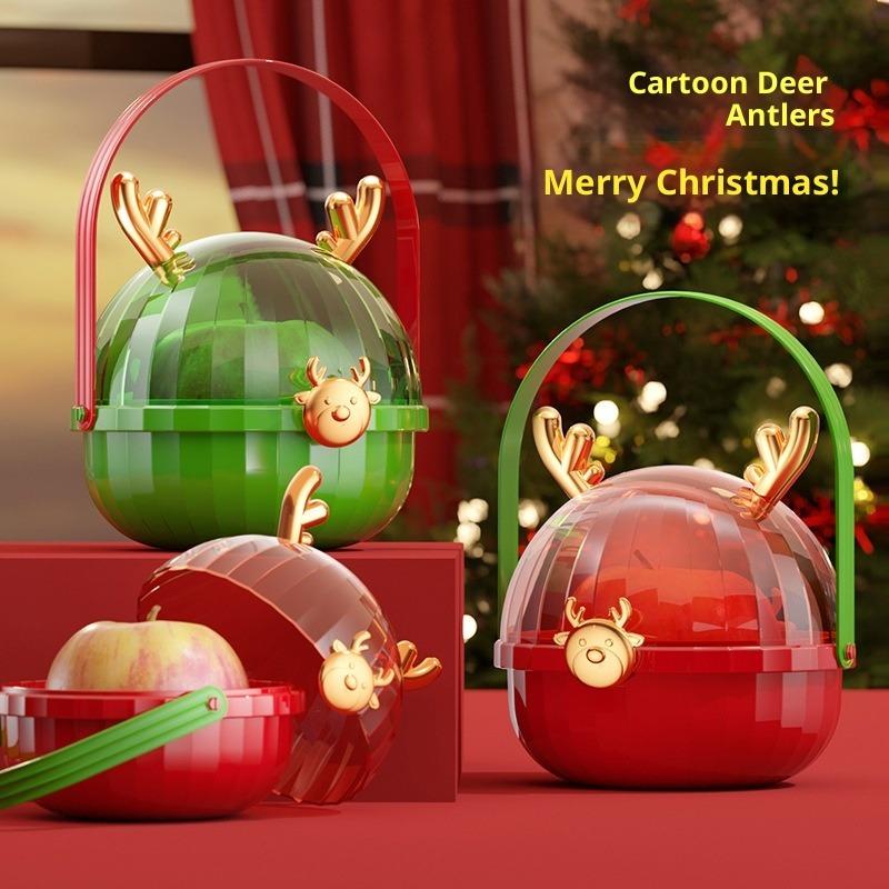 Christmas Apple Box Antlers Christmas Eve Christmas Fruit Gift Box Christmas Gift Wrapping Christmas Gift Box