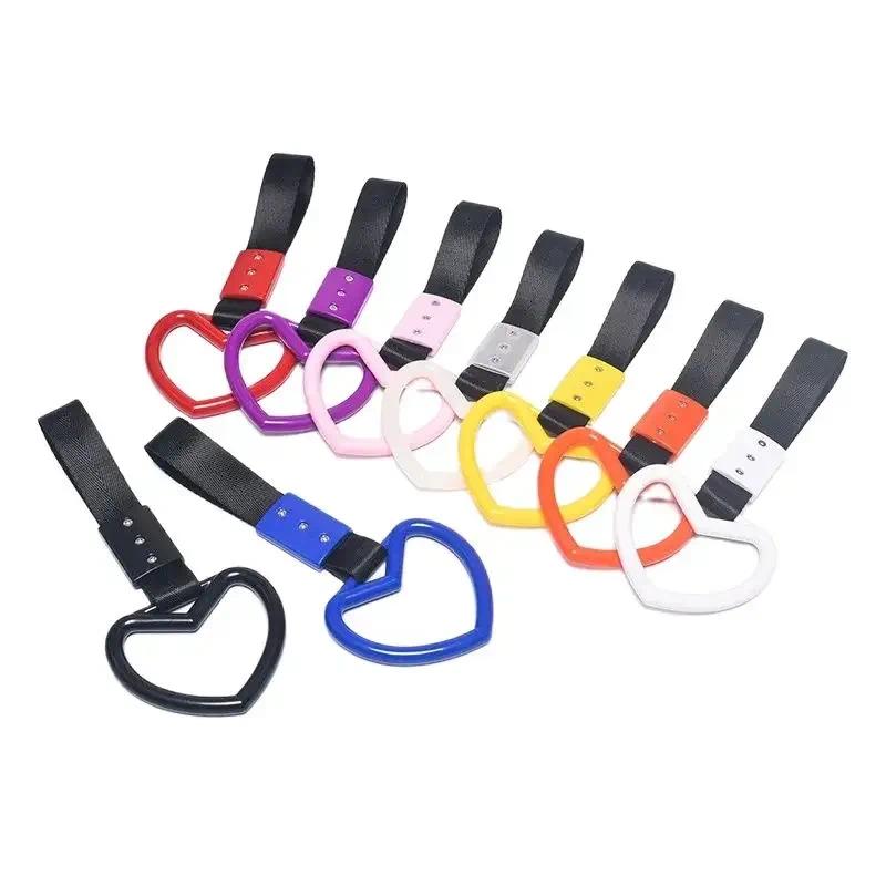 1PC JDM Train Bus Handle Hand Strap 1pcs Tsurikawa Ring Heart Styling Drift Charm Strap Drift Auto Accessories Car Strap