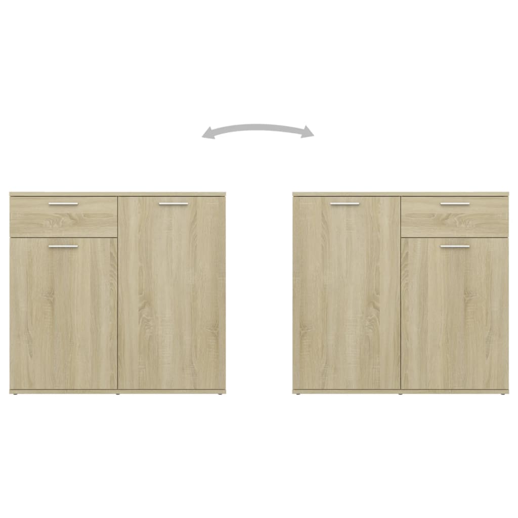 vidaXL Sideboard Sonoma-Eiche 80x36x75 cm Holzwerkstoff