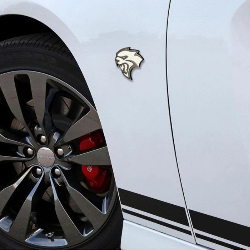 2Pcs 3D Metal Car Styling Body Door Trunk Emblem Badge Sticker Accessories