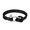 U-shaped Horseshoe Buckle Bracelet Men's Stainless Steel Couple Milan Rope Outdoor Enthusiast Bracelet