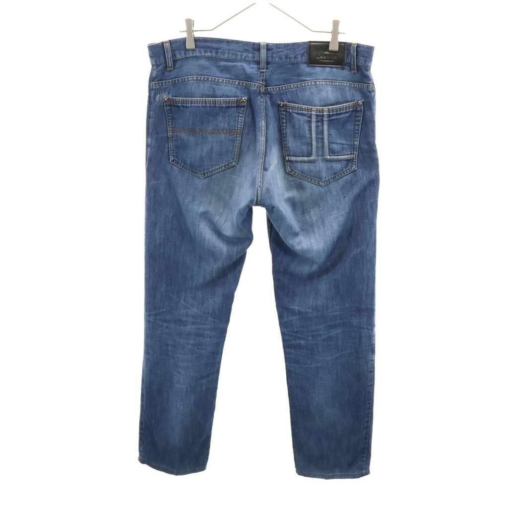 LANVIN LA COLLECTION Made in Japan Pantaloni in misto lino e denim 52 jeans Uomo Usati